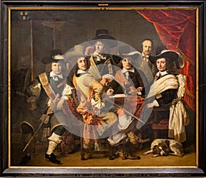 The council of the Gouda militia, painting by Ferdinand Bol. photo